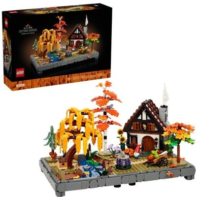 Icons Autumn Country House Garden - Transformable Desk Decoration for Adults - Animals Minifigures - Country House Style Model Building - Creative Building Set - Gift for Men & Women - 11372