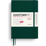 Leuchtturm1917 Daily Calendar 2027 Dotted Medium (A5) - English, Forest Green, 145 x 210 mm, January-December (12 months), 1 page per day, hourly grid 7: 00-22: 00, hardcover, 80 g/m2 paper - 400336 (400336)