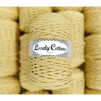 Bavlněná šňůra Lovely Cottons 5mm - Žlutá pastelová