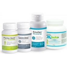 OKG Detox pack II Komplexní pročištění organismu Factor Base Detox 60 tabliet Factor Base 60 tabliet Emulips Slim Drink 60 g. OK Beta+ 150 g