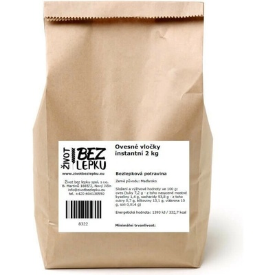 Život bez lepku Ovsené vločky instantné 2 kg