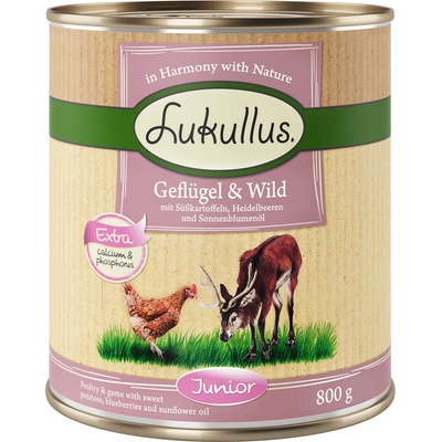 Lukullus Junior drůbež & zvěřina 6 x 800 g