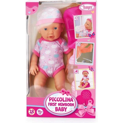 Bayer Кукла Piccolina 30см. New Born Baby Пишкаща (1012323F)