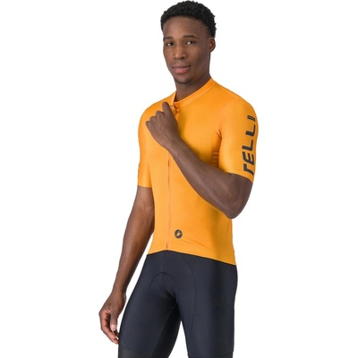 Castelli Entrata Apex jersey Vivid orange/ Twilight blue