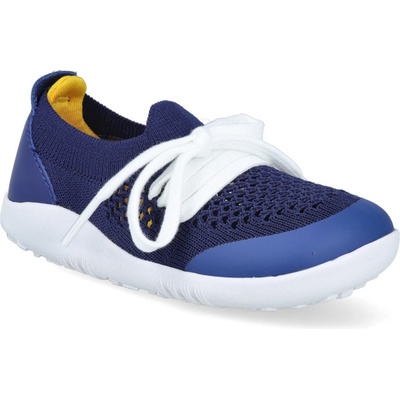 Bobux Barefoot capačky Bobux Step-Up Play Knit Blueberry + Yellow modré vegan