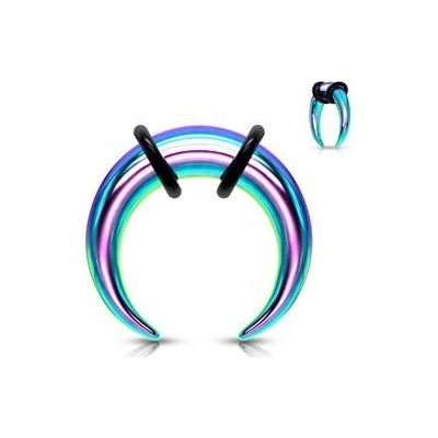 Šperky4U roztahovák do ucha podkova duhová EP01012W-04