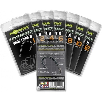 Korda bez protihrotu Wide Gape B vel.4 10 ks