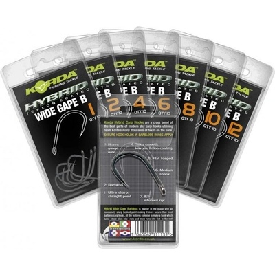 Korda bez protihrotu Wide Gape B vel.2 10 ks