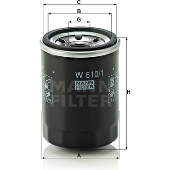 MANN FILTER Olejový filter W 610/1