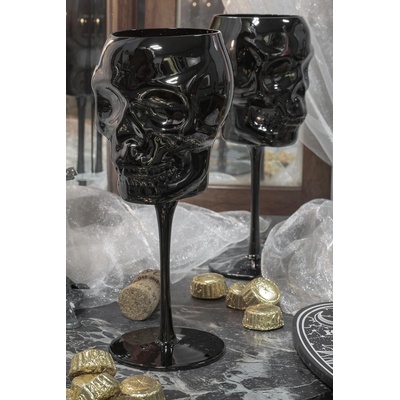 KILLSTAR чаши (комплект от 2 бр. ) KILLSTAR - Cranium Wine - Black - KSRA010355