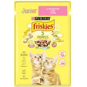  Котешка храна Friskies Junior с пиле 85гр
