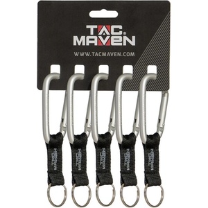 Tac Maven карабин с висулка 8mm, Silver (D25029-02)