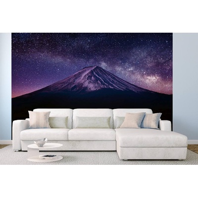 DIMEX ART Самозалепваща се флизелинова фототапета планината фуджи през нощта 375 x 250 см