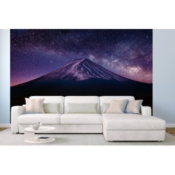 DIMEX ART s. r. o Самозалепваща се флизелинова фототапета планината фуджи през нощта 375 x 250 см