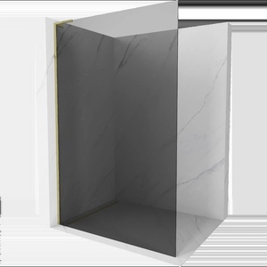 Mexen Kioto L стена за душ тип "Walk-in" 80 x 200 см, графит, злато - 800-080-103-50-40 (800-080-103-50-40)