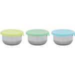 Melii Комплект купички с капак Melii - Blue, mint & lime, 3 броя