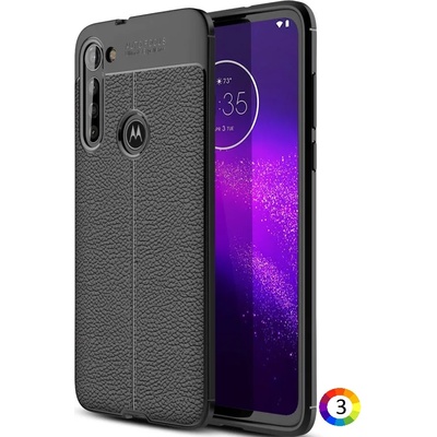 Motorola Moto G8 Power Удароустойчив Litchi Skin Калъф и Протектор