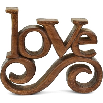 Dřevěná dekorace Love 19 cm