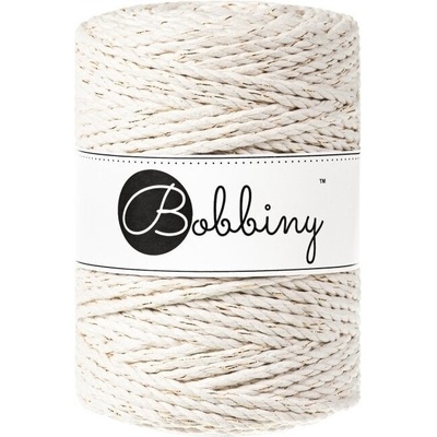 Bobbiny 3PLY Macramé Rope 5 mm 100 m Golden Natural юта (TX-018)