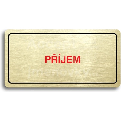 ACCEPT Piktogram PŘÍJEM - zlatá tabulka - barevný tisk