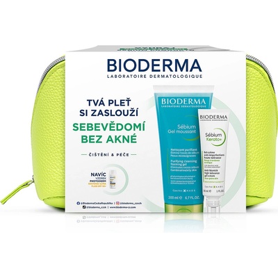 BIODERMA Sébium Pro pleť s akné Gel Moussant 200 ml + Sébium Kerato + 30 ml