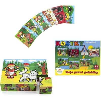 TEDDIES Obrázkové kostky Moje první pohádky 12 kostek