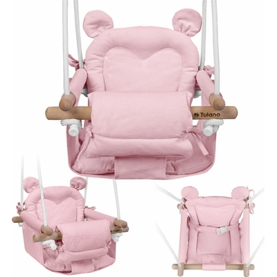 Divio Dětská houpačka BEAR DREAM růžová