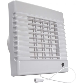 Image 1 of Dalap Вентилатор за баня на 12v за влажни помещения с автоматични жалузи и издърпващ се превключвател Ø 100 мм (41109)