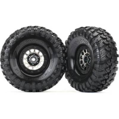 Traxxas колело 1.9", джанта Method 105 черен хром, гуми Canyon Trail (чифт)
