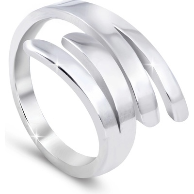 Biju Dámský z chirurgické oceli zakroucené dvojité linie 4000217