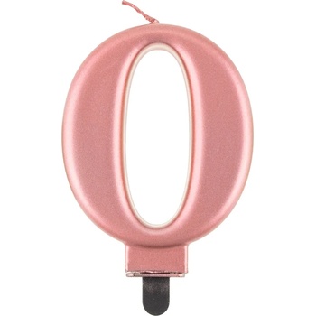 Image 1 of Godan Свещ за рожден ден 0 розовозлатна