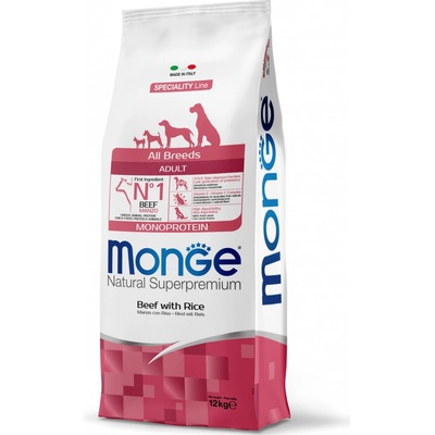 Monge Speciality Line All Breeds Adult Monoprotein hovězí maso rýže 12 kg