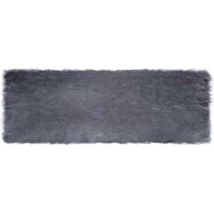 vidaXL Изкуствена овча килим TAFALLA Антрацит 80 x 250 cm Полиестер (42021590)