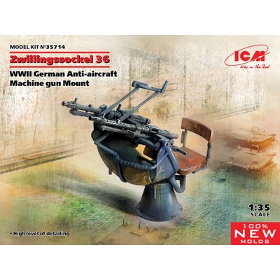 ICM Zwillingssockel 36 WW2 German AA Machine Gun 1:35