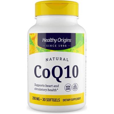 Healthy Origins Коензим Q10, 200 mg, 30 софтгел капсули, Healthy Origins (35047 HO)