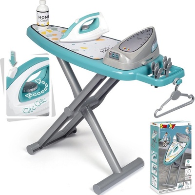 Smoby žehlicí prkno Aqua Clean s elektronickou žehličkou a 10 doplňky 330118