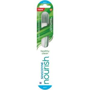 Sensodyne Нежно почистваща четка за чувствителни зъби, х 1 брой, Sensodyne Nourish Healthy Clean - Зелена