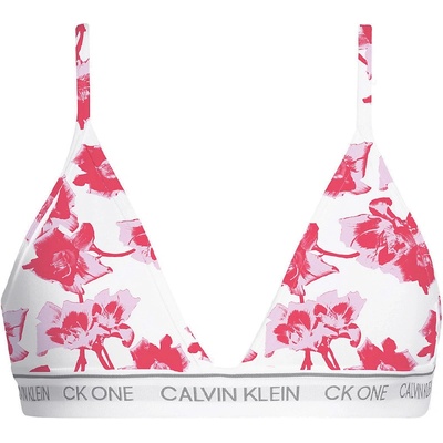 Calvin Klein CK ONE fashion flower print triangle podprsenka s nastaviteľnými ramienkami