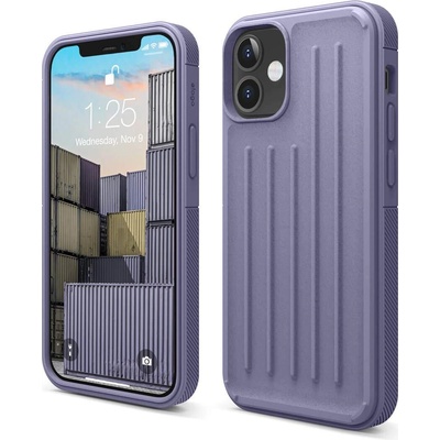 elago Armor Case - удароустойчив силиконов (TPU) калъф за iPhone 12 mini (лилав)