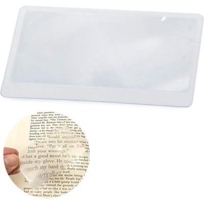 Verk 09122 Fresnelova obdĺžniková lupa Čítacia lupa 85 x 55 mm