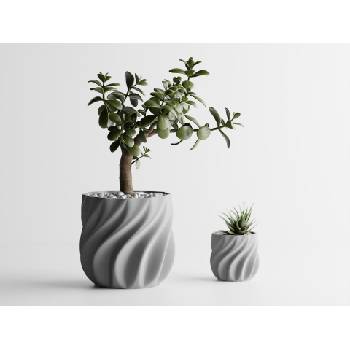 Кашпа Venice светлосив мат