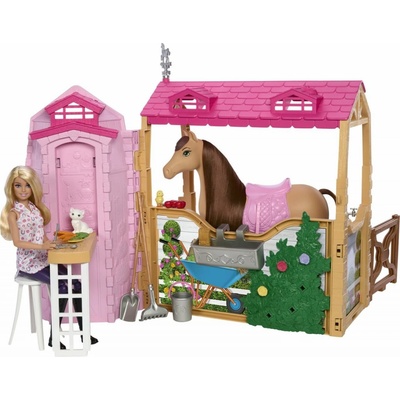 Barbie Sada stáj s koněm a doplňky – Zboží Dáma