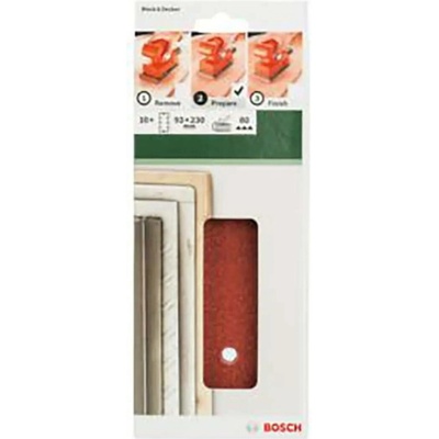 Bosch Accessories 2609256B03 brusný papír s otvory Zrnitost 80 (d x š) 230 mm x 93 mm 10 ks