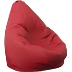 PUFRELAX Пуф, круша за деца 4-14 г. , 160л. Nirvana Light - Teteron Red, За открито, Перящ се калъф, Пълнеж от Полистиролни перли (PUF-G-NL-TEX-RED) - topmall