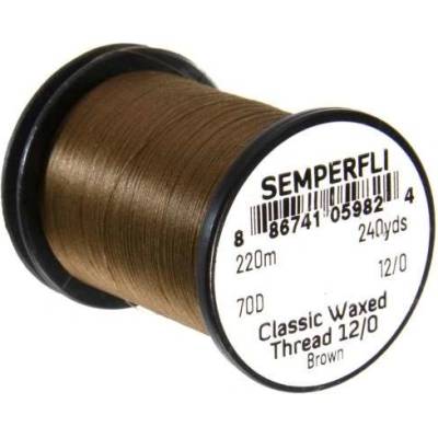 Semperfli Nit Classic Waxed Thread 12/0 Brown