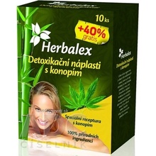 Herbalex Detoxikačné náplasti s konopou 10 ks + 40% (14 ks)