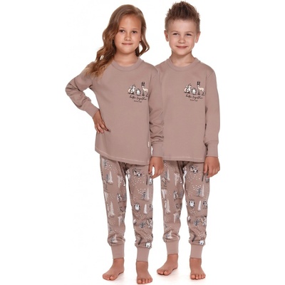 Detské pyžamo Fox hnedé