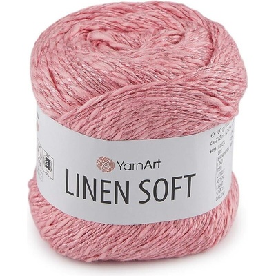 Pletací příze Linen Soft 100 g Varianta: 4 (7322) růžová světlá, Balení: 1 ks 60434/155977/279363