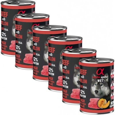 Alpha Spirit Wet Beef & Melon 6 x 400 g