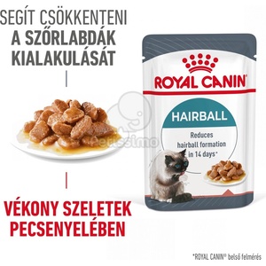 Royal Canin Hairball Care - влажна храна в сос за възрастни котки намаляща образуването на космени топки 12 x 85 г